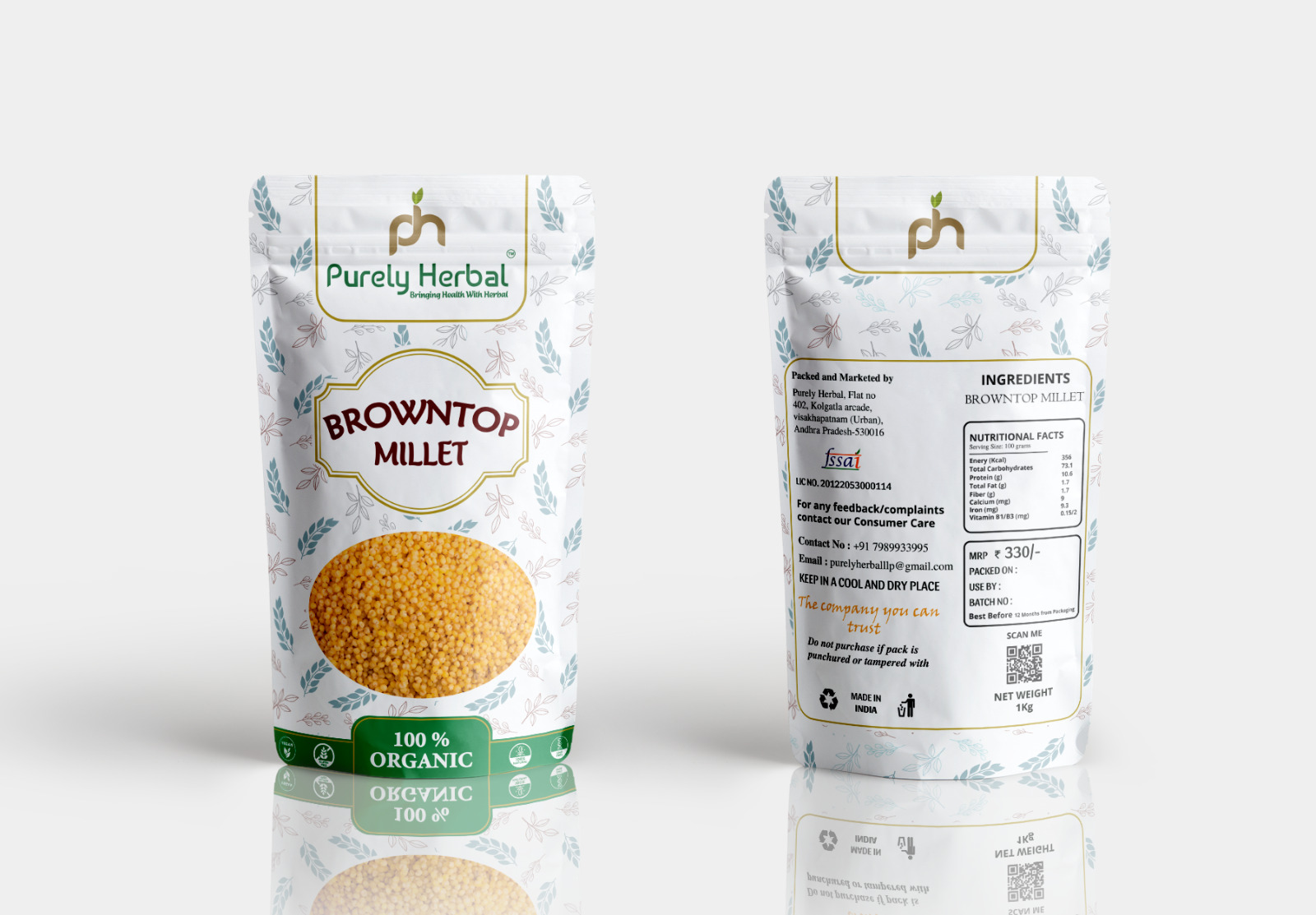 Purely Herbal Browntop Millets