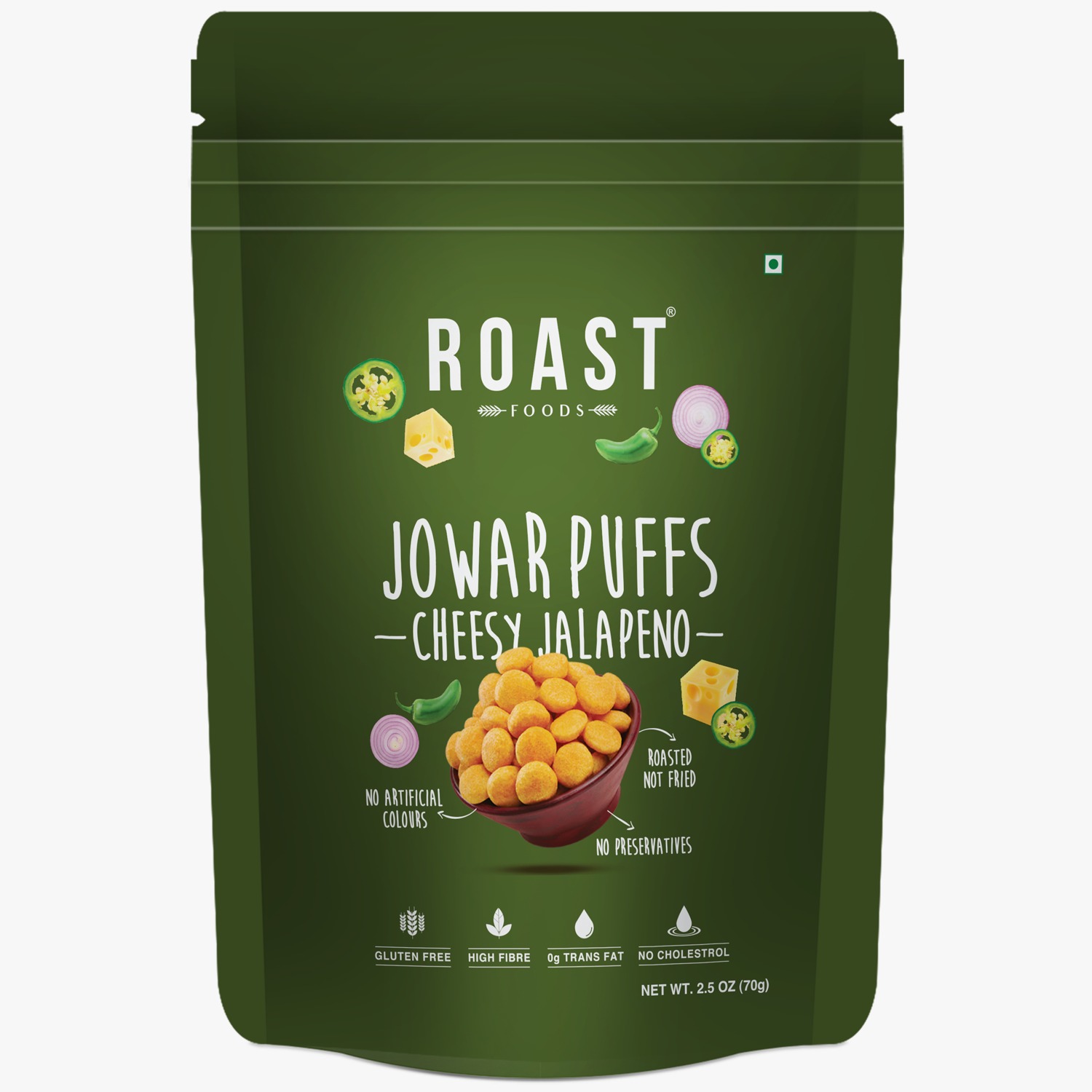 Roast Foods Jowar Puff Cheesy Jalapeno