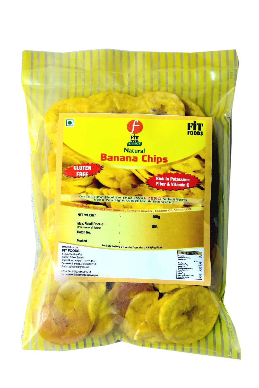 Fit Food Natural Banana Chips